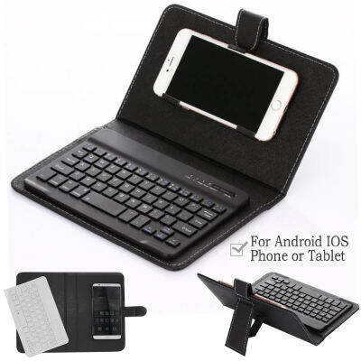 Vococal PU Leather Bluetooth Wireless Keyboard เคสฝาครอบป้องกันสำหรับ iPhone iPad Huawei Xiaomi Samsung โทรศัพท์มือถือแท็บเล็ต-Shop5798325