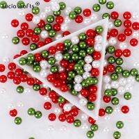 3/4/5/6/8/10mm Christmas Decoration Mix Color No Hole ABS Pearl Bead Makeup Box Filling Bead For DIY Jewelry Making V0824