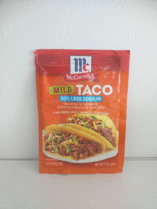 Mccormick Mild Taco 30 Less Sodium 1 Oz 28g Lazada Ph 9254