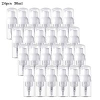 24 pack 30ML Foam Dispenser Bottle Plastic Refillable Portable Mini Foam Bottle Foaming Soap Dispenser Pump Bottles for Travel