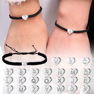 Letter Initial Heartstring Bracelet Hand Rope Woven Bracelet Girlfriend Bracelet Couple Bracelet Украшения Accessories For Women