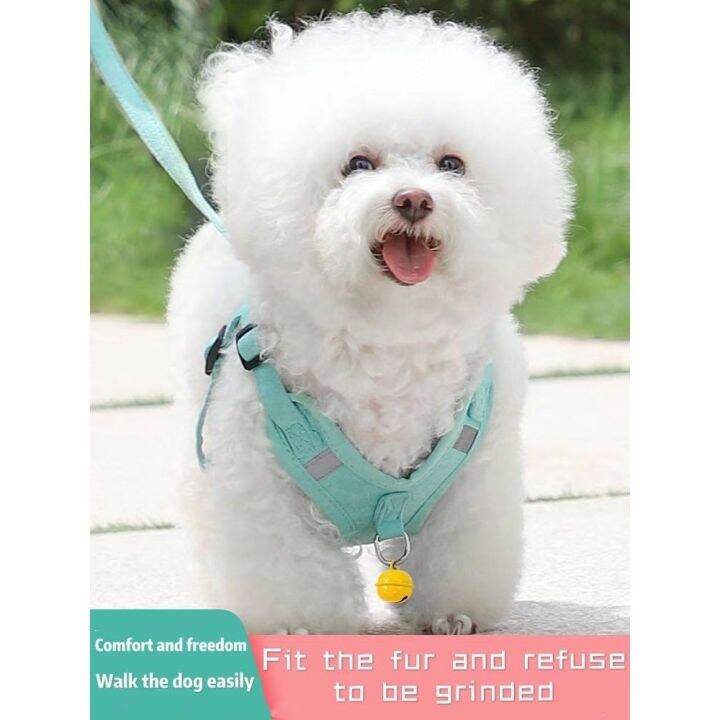 【HAPPY PAWS PET】Pet Harness Plain Leash with Reflectable vest Lazada PH