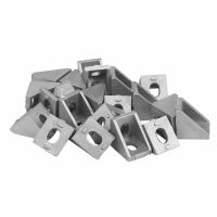 20Pcs 2020 Corner Fitting Angle Aluminum 20 X 20 L Connector Bracket Fastener Match 2020 Industrial Aluminum Profile Hand Tool Parts Accessories