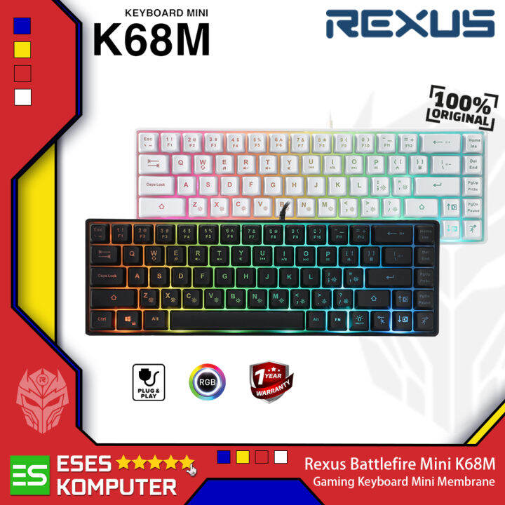 Keyboard Rexus Mini Battlefire K68M RGB Keyboard Gaming Lazada