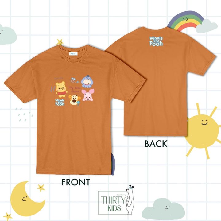 เสื้อยืดผ้าฝ้ายพิมพ์ลายขายดี-เสื้อยืดเด็กลาย-winnie-the-pooh-ผ้าcotton-poly-ผ้านุ่ม-ถนอมผิวใส่สบาย-s-5xl