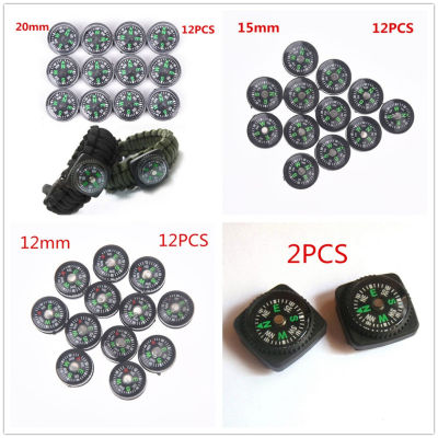 12Pcs 121520mm Mini Button Compasses Portable Handheld Outdoor Sports Camping Travel Hiking Hunting Emergency Survival Compass