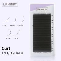 L/ LU 16rows/case 9~14mm  premium natural synthetic mink individual eyelash extension   Shaped Makeup Cables Converters