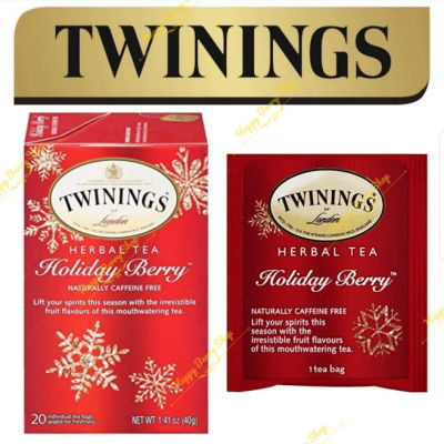 ⭐ Twinings ⭐Holiday Berry🍵 ชาทไวนิงส์ ชาสมุนไพร รสฮอลิเดย์เบอร์รี่ Limited Edition Christmas Tea Collection แบบกล่อง 20 ซอง ชาอังกฤษนำเข้าจากต่างประเทศ