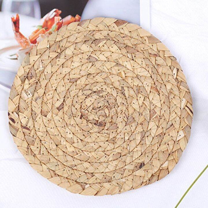 2pcs-natural-water-gourd-woven-placemat-round-woven-rattan-table-mat-water-gourd-placemat-tropical-wedding