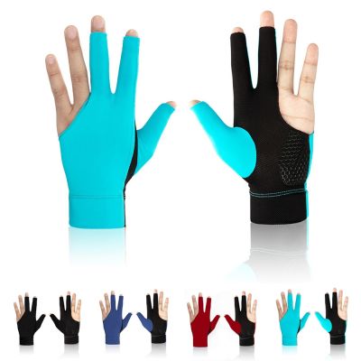 1PCS Breathable Snooker Cue Glove 3 Finger Billiard Gloves Snooker Shooters Left Hand High Quality Billiard Fitness Accessories