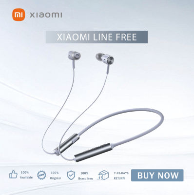 Xiaomi line free  บลูทู ธ หูฟังบลูทู ธ 5.0 สายฟรีรีแล็กซ์ AptX สายคล้องคอปรับตัว DSP + cVc ในหูทำงานหูฟังกีฬา