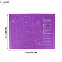ZTHOME แผ่นเค้กซิลิโคนแผ่นซับอบเสื่อไม่ติดกลิ้งตัดแป้งแผ่นขนมเครื่องมือ