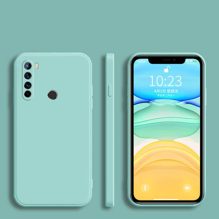 แฟชั่นเคสโทรศัพท์ซิลิโคนกรอบสี่เหลี่ยมสำหรับ-xiaomi-redmi-โน๊ต8-8-8t-9s-7-6-6-5-pro-8a-9c-9a-6a-5-a-4a-4x-ฝาหลังนิ่มสีด้าน