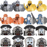 8pcs Dwarf Elf warrior Lord Rohan Helmet Shield Weapon Armor Medieval Knight Building Block Mini Man Toys Figure Minifigs