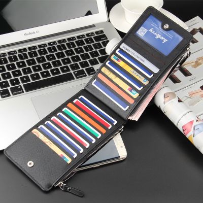 Large Capacity 16 Slots Card Holders Men Leather Wallet Famous Brand Bifold Money Purse Fashion Male Cash Coin Pocket Free Ship