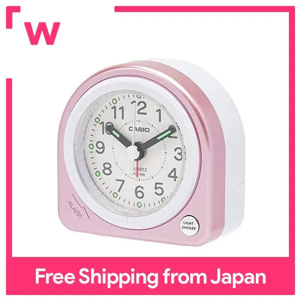 CASIO alarm clock pink 6.2 × 6.1cm with analog mini size light TQ145