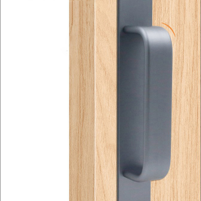 LLENG Punch bass pintu kayu tingkap mengendalikan aluminum aloi balkoni kaca bergerak permukaan pelekat diri dipasang pemegang kecil
