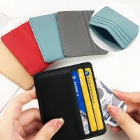 Man Purses Ultra Thin Mini Business Bank Credit Card Holder Wallet Women Small Coin Cards Cover Pouch Case Bag PU Leather Card Holders