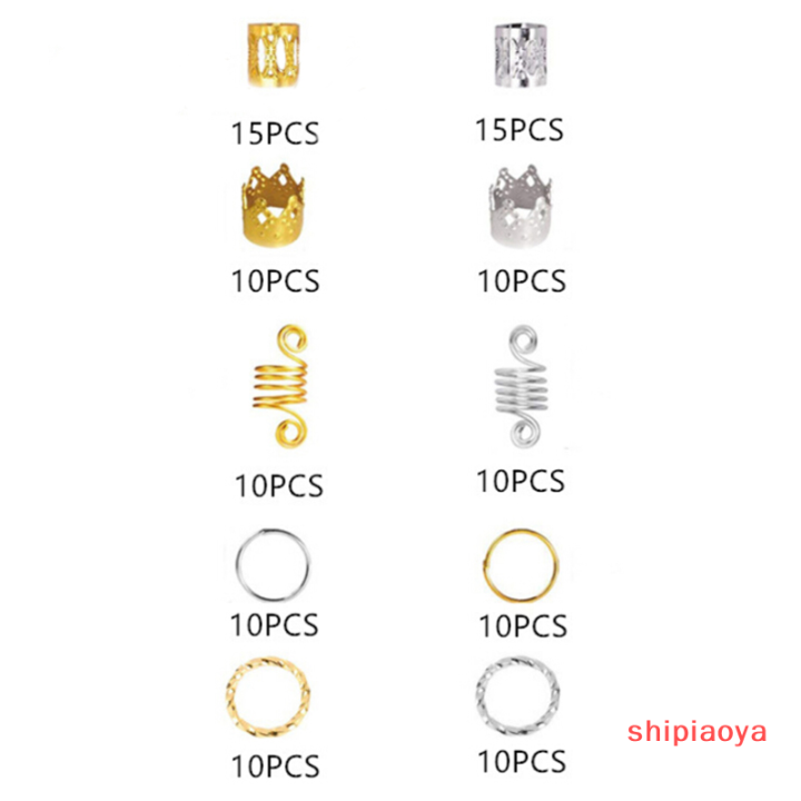 shipiaoya-ชุดลูกปัดถักเปียเดรดล็อกถักผมอุปกรณ์ต่อผม110ชิ้นใหม่