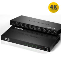 1x8 HDMI Splitter 4K 8 Way HDMI Splitter Video Distributor 1 in 8 out Amplifier Video Audio Converter for Laptop PC Monitor