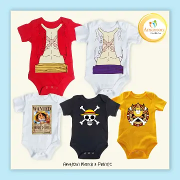 One Piece Luffy Baby Costume Summer Clothes Onesie – Baby Sleep Better