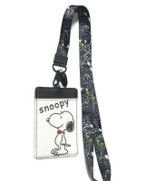 SNP  WB สายคล้องคอ สายคล้องบัตร ที่ใส่บัตร ซองใส่บัตร พร้อมสายคล้องคอ ลาย SNOOPY  W B  งานดี สวยงาม สำหรับ บัตร 6x8 cm (body 7x11cm) งานสวย น่ารัก  BY  NOEYNEST