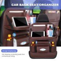 【LZ】✠❀۞  Organizador do assento traseiro do carro PU Bandeja De Mesa De Couro Titular Tablet Car Seat Bolsa De Armazenamento Pendurado Saco Tablet Titular Auto Peças Interiores