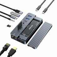 ACASIS Hub 10 trong 1 Ổ cứng USB C M.2 Vỏ SSD USB