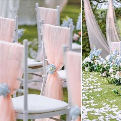 【CC】 10/5M Sheer Tulle Fabric Wedding Organza Roll Snowyarn for Backdrop Decoration Birthday Event