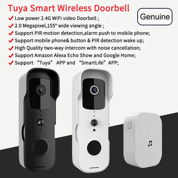 [local delivery] Tuya Smart Doorbell Wireless With Camera 1080P WiFi