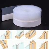 ◙✵ 5M self-adhesive silicone rubber sealing strip door seam and door bottom windproof warm soundproof and waterproof tape