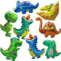 4D Dinosaur Foil Balloons Standing Dragon Birthday Party Decor Kids Boys Toys Air Globos Forest Theme Cartoon Animal Big Balloon Balloons