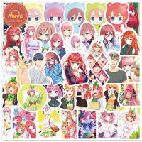 MUYA 50Pcs Quintessential Quintuplets ญี่ปุ่นสติกเกอร์ลายอะนิเมะกันน้ำสาวสติกเกอร์ไวนิลสำหรับแล็ปท็อป Journal