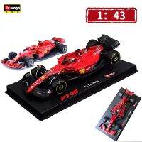 Bburago F1 1:43รถเหล็กหล่อ2022 #16 #55โมเดล F1 Scuderia Ferrari ของเล่นของตกแต่งห้องเด็กคริสต์มาสขนาดเล็กสำหรับเด็กผู้ชายเป็นของขวัญ