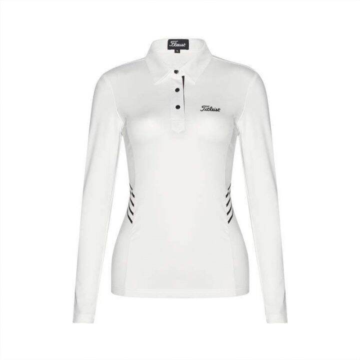 new-golf-clothing-womens-long-sleeved-t-shirt-golf-clothing-slim-polo-shirt-breathable-top-odyssey-callaway1-taylormade1-descennte-southcape-master-bunny๑