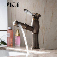 Mci ss R Bathroom Basin Sink Mixer Taps Deck Mounted Single Holder Pull out Side Spray Dual Spout Faucet Torneira