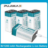 PUJIMAX 9V Type-C 1200mAh  Li-ion Rechargeable Battery Lithium Battery For Multimeter Microphone With Battery Box Hot Sale Household Security Systems