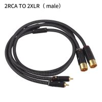 HIFI 2RCA to 2XLR Audio Cable For Speaker Amplifier Mixer Cable Occ Silver Plated 2xlr Balance Cable Xlr Male to Female Cable