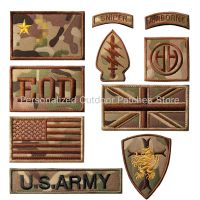 MC Camouflage EOD Lightning CP US Military Patch Embroidered Tactical Armband Clothing Decoration Hook and Loop Sticker Haberdashery