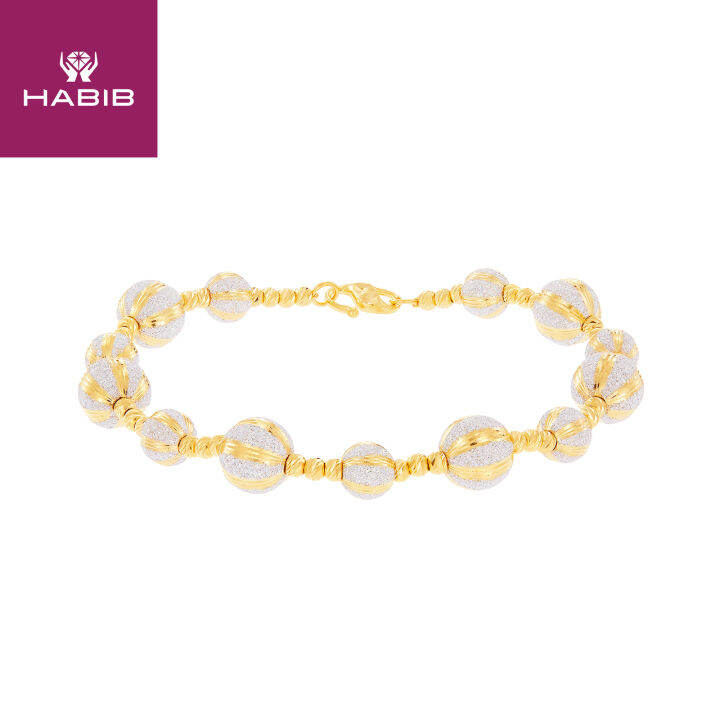 HABIB 916 Yellow and White Gold Bracelet JPB08880722 Lazada