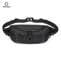 OZUKO New Arrival Men Fashion Fanny Bag Packs Multifunctional Sports Crossbody Bag Outdoor Travel Tactical Waterproof Waist Bags