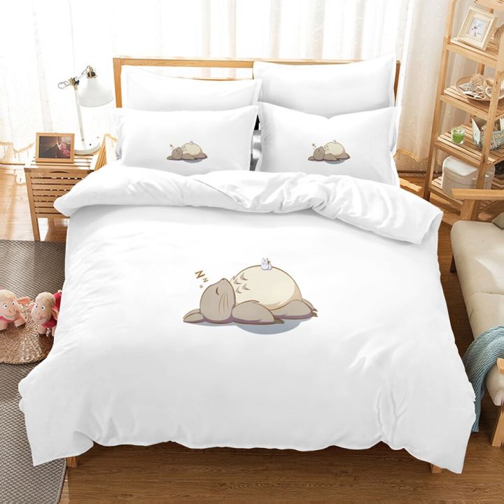 my-neighbor-ที่นอนเตียงโตโตโตโร่เตียงเดี่ยวเตียงคู่ขนาดเต็มเตียงนอนเด็กพิมพ์ลาย3d-ชุดผ้าปูเตียงสไตล์โบฮีเมี่ยน044