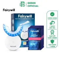 Máy làm trắng răng cấp tốc FAIRYWILL L6 Đức bộ kit trắng răng an toàn với răng nhạy cảm, có 28 miếng dán trắng răng nâng 3-6 tone sau 14 lần cho mọi loại răng, khử ố vàng, ngừa sâu răng - BH 12th