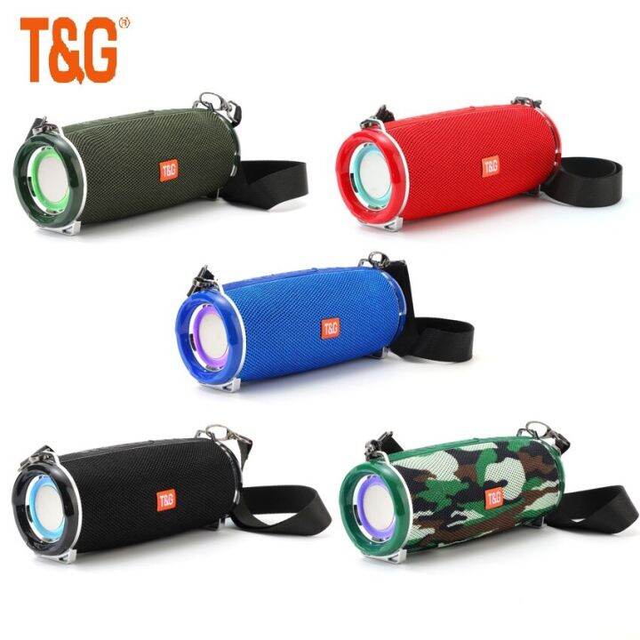 T&G 20W Portable Bluetooth Speaker 2400MAH RGB LED Light Wireless