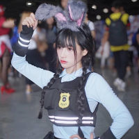 ยิงจริงเมืองสัตว์บ้า cos judy จูดี้กระต่าย cos เสื้อผ้ามนุษย์   อะนิเมะ cosplay เสื้อผ้าครบชุด