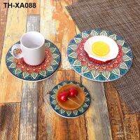 tiling bowls mat heat insulation pads European hot ceramic plate desktop grinding coffee cup