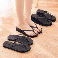 Cool sandals flip-flops between men and women lovers slippers with high heels in tide beach wearing flat outdoor anti-skid bathroom shower