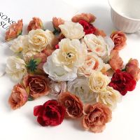 10Pcs Rose Artificial Flowers Silk Fake Flowers for Home Decor Wedding Decoration Supplies DIY Bride Craft Wreath Gift Accessory Artificial Flowers  P