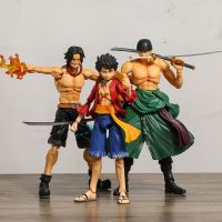 MH Variable Action Heroes One-Piece Portgas D Ace Monkey D Luffy Roronoa Zoro Action Figure Joint Movable ของเล่น