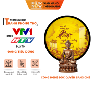Đèn Hào Quang Phật In Tranh Trúc Chỉ DECORNOW 30,40 cm, Trang Trí Ban Thờ